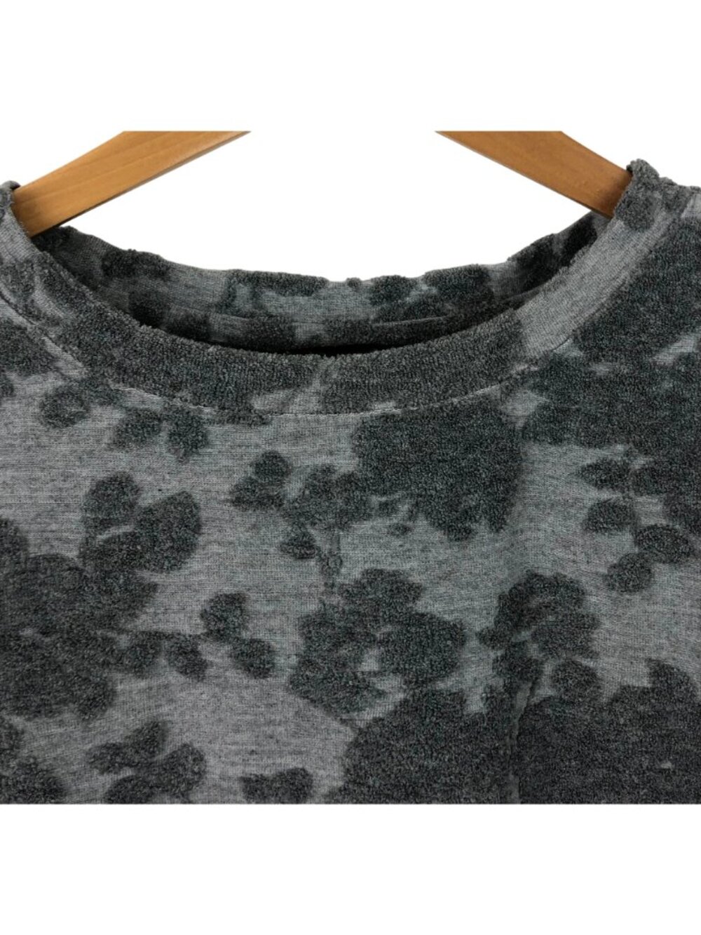Simply Vera Vera Wang Women's Size PM Gray Textured Crewneck Sweatshirt - Picture 3 of 10